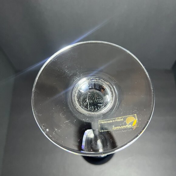 Vintage MCM Rare Damara Decorative 15.5" Tall Black Top Crystal Candle Holder - Picture 5 of 6